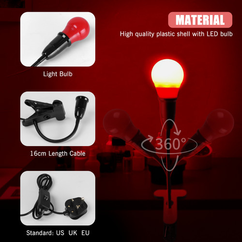 Lampada lampadina rossa - a,