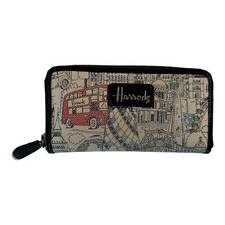 Portafoglio Harrods London scene iconiche slot carte con cerniera cambio fatture viaggio