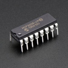 Adafruit MCP3008, convertitore A/D a 10 bit a 8 canali con interfaccia SPI, p...