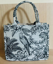 Borsa shopper H&M jacquard mini stampa giungla borsetta fantasia NUOVISSIMA CON ETICHETTE