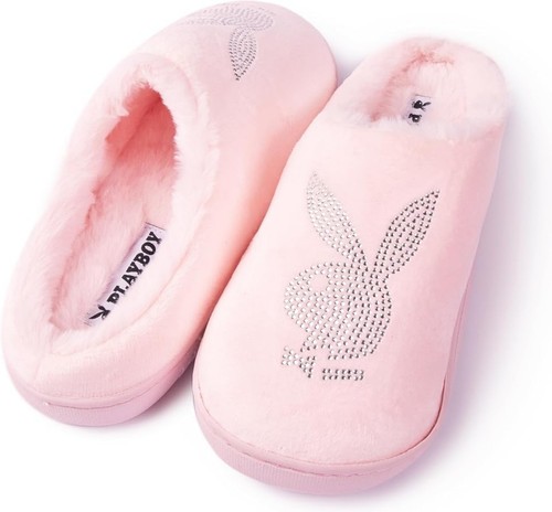 Pantofole rosa strass playboy - pantofole,