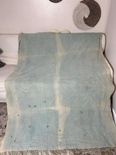 Panno di fango indaco africano vintage: lancio boho tinto Shibori (71x52)