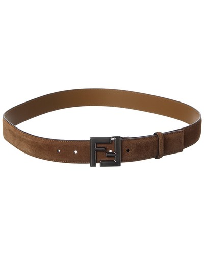 Fendi logo suede belt men - logo, men's
