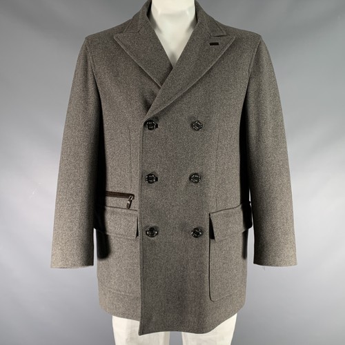Cappotto grigio lana - grigio, in