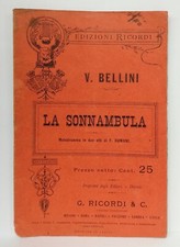 02946 LIBRETTO D'OPERA - V. Bellini  F. Romani - La sonnambula - Ed. Ricordi