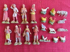 LOTTO FIGURINI STATUINA PRESEPE VINTAGE LANDI ITALY DA COLLEZIONE PRESEPIO