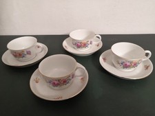 Antico Richard Ginori anni 30 del 900 - 4 tazze e 4 piatti Eccellenti condizioni