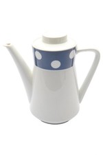 Bavaria Porzellan Caffettiera Blu-Bianco Punti Vintage 19cm