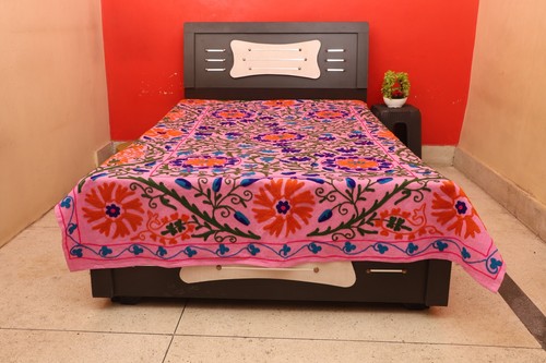 Copriletto cotone suzani lana