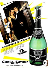 Anni ' 80  * Pubblicità Originale "Barbero Conte di Cavour Brut - AG. FUTURA, Sp