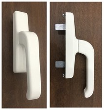 Maniglia cremonese BIANCO RAL 9010 x infisso in alluminio int. Cm 10,5 - 13 .