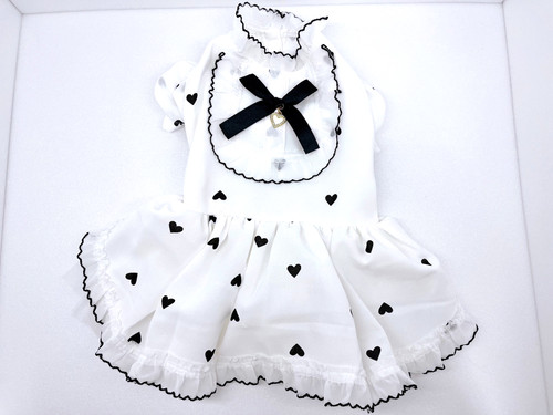 Vestito cane cuore - , bianco