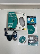 Mouse ottico senza fili Logitech scatola aperta Frutiger Aero 2001 M-RM63