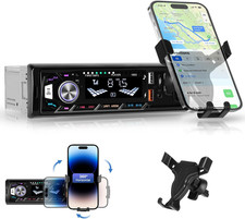 Autoradio Bluetooth 1 Din Con Porta Cellulare Auto, Autoradio Con Vivavoce Bluet