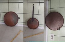 3 coperchi di rame di varie