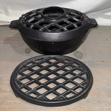 Umidificatore Vaporiera Radiatore Stufa a Legna Ghisa Lattice Vintage John Wright 9