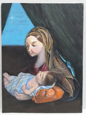 Quadro madonna impressionista - quadro,