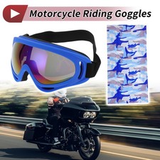 1 Set Occhiali Moto Equitazione Lenti Multicolore PC Occhiali da Ciclismo