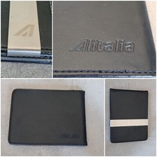 PORTA PASSAPORTO BIGLIETTI AIR TICKET PUBBLICITARIO ALITALIA CREW VINTAGE ORIGIN