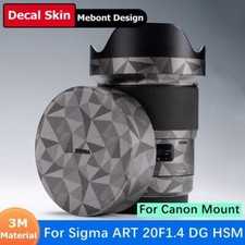 Pellicola decalcomania per Sigma ART 20 mm F1.4 DG HSM obiettivo adesivo pellicola vinile rivestimento