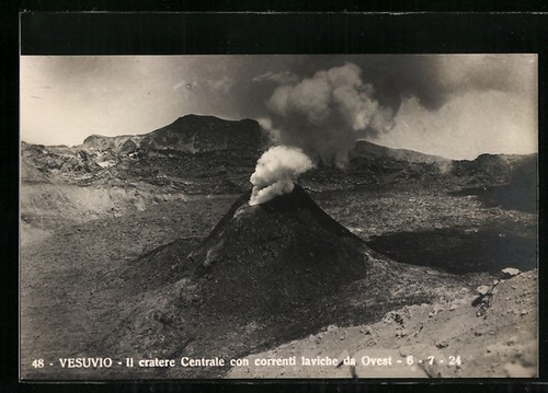 Cartolina vesuvio cratere - vesuvio,, il