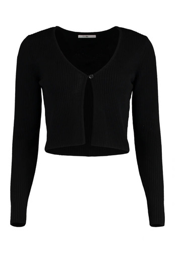 Cardigan crop nero - crop,