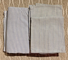 Piumino Ikea NYPONROS Queen e 2 federe blu righe bianche 100% cotone ottime condizioni