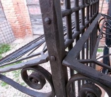 ANTICO RARO DOPPIO LEGGIO IN FERRO BATTUTO FORGIATO A MANO