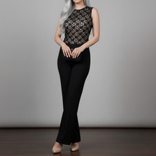 Tuta Elegante Pizzo Nude &