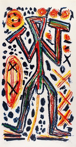 Penck sérigraphie grand - a., r.
