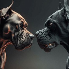 Cane Corso Dogo Vs Alano Nero