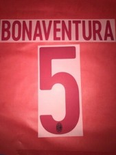 KIT BONAVENTURA 5 ROSSO X MAGLIA CALCIO MILAN 17-18 NUOVO NEW 