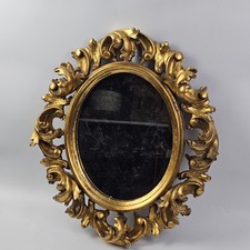 Specchiera Ovale Cornice Legno