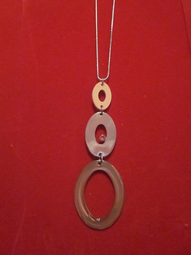 Collana tre ellissi madreperla - collana,