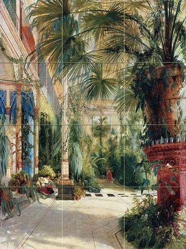 Interno della casa - , palme