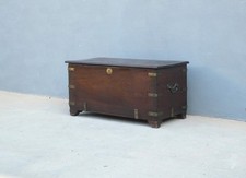 Baule cassapanca d'arredo stile marina in palissandro, fine '800 - L 95 cm!