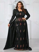 Abito lungo da sera taglia grande elegante  vestito Festa paillette curvy