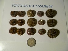 LOTTO 15 PZ BOTTONI BEIGE ORO