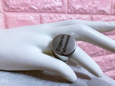 Anello Expecto Patronum Harry Potter Boccino d'Oro incantesimo in Acciaio