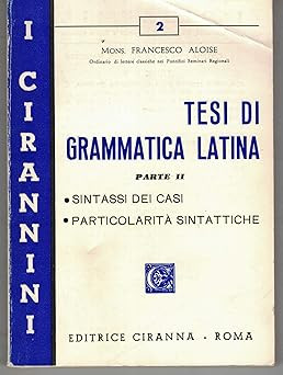 Tesi grammatica latina - tesi, di