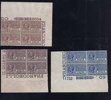 Posta Pneumatica n. Numeri da tavolo 1/3 quarto e MNH