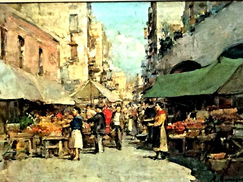 Italiano 1957 olio tela - italiano,