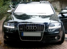 FARI DAYLINE MOD ORIGINALE XENON D3S AUDI A6 4F 08- 11  RESTYLING DRL LED DIURNI