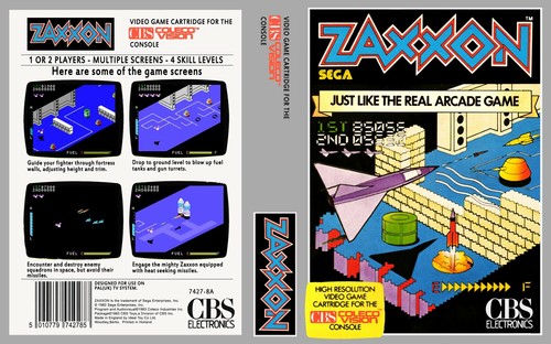 Zaxxon colecovision cover art - zaxxon,