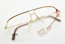 Essilor Nylor 410-12 Vintage Gold Plated Glasses Frame Brille Occhiali Moda 80