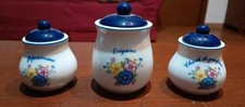 Set di 3 vasetti porta spezie in ceramica
