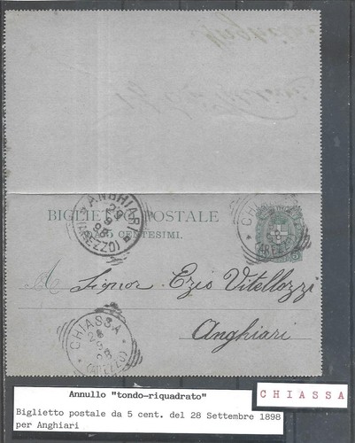 1898 biglietto postale da - biglietto,