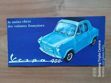 VESPA 400 PIEGHEVOLE PUBBLICITARIO ORIGINALE DELL'EPOCA 