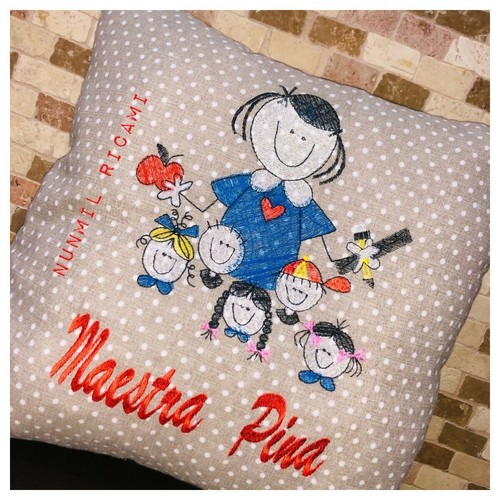 Cuscino ricamato regalo - ricamato,