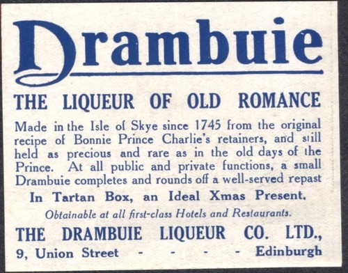 1930s vintage advert drambuie - 1930s,
